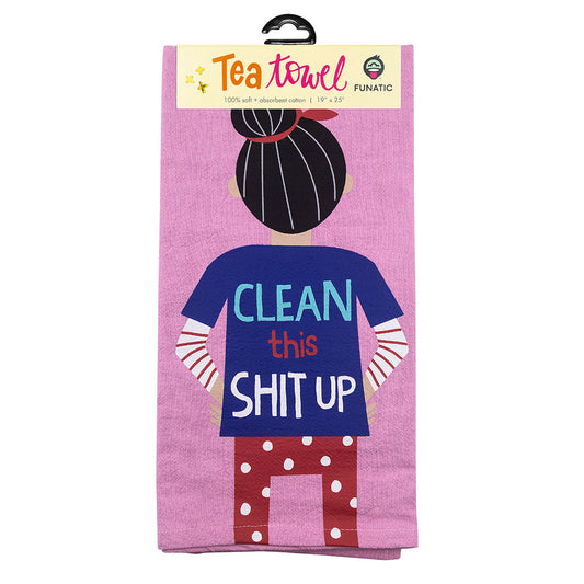 Clean This Shit Up Tea Towel