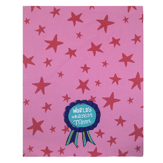 World's Okayest Mom Tea Towel