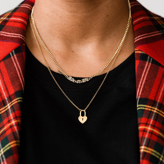 Alicia Lock Charm Necklace