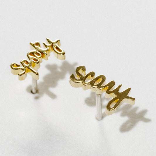 Spooky Scary Script Studs