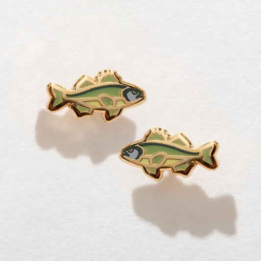 Bass Fish Studs