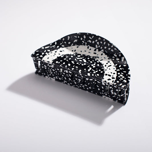 Black and White Rainbow Hair Claw