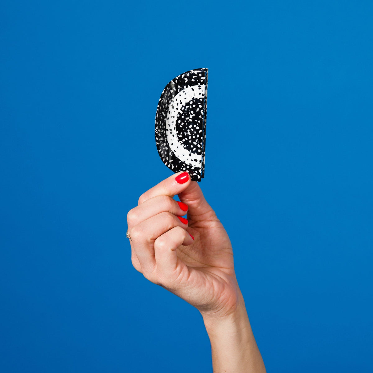 Black and White Rainbow Hair Claw