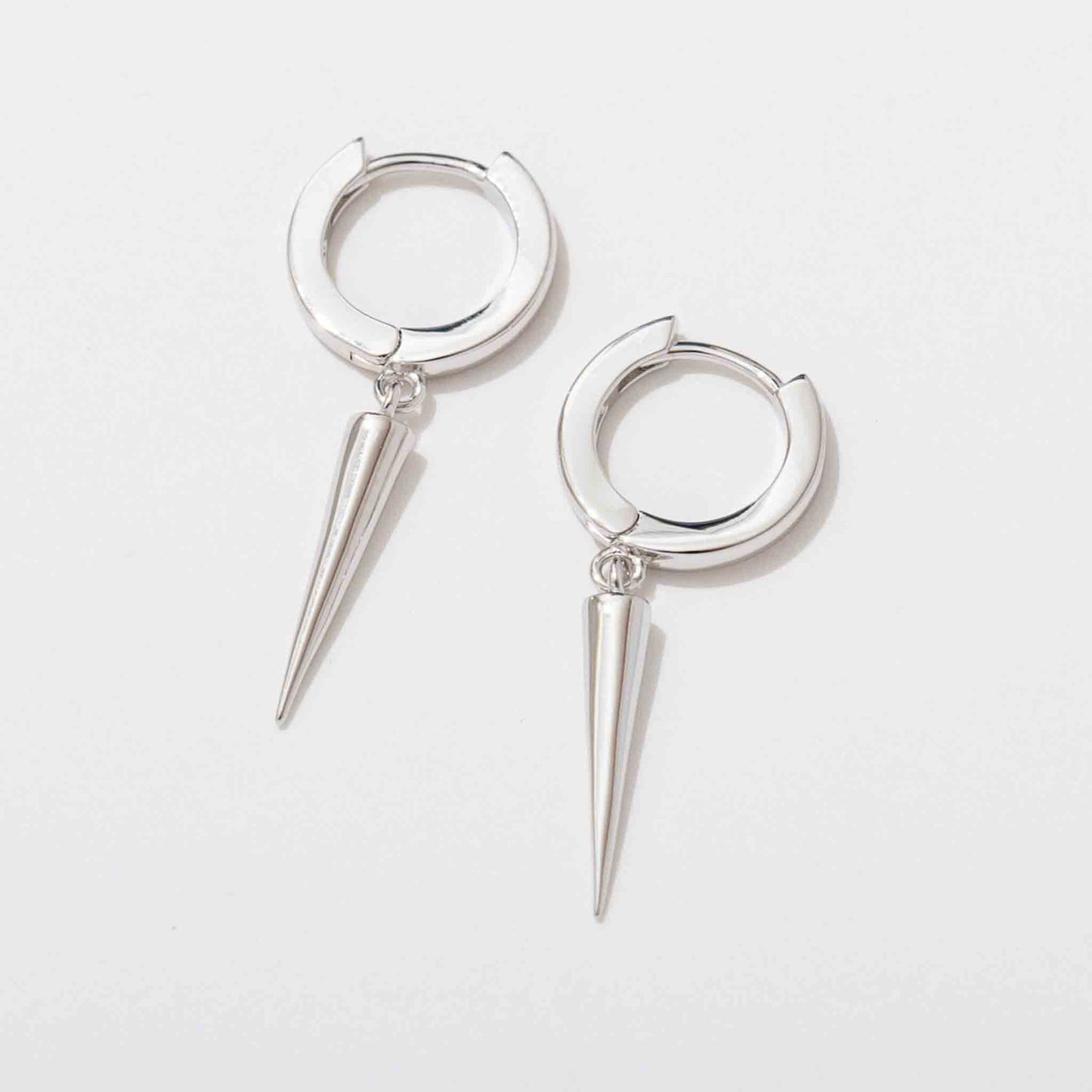 Spike Drop Huggie Hoops