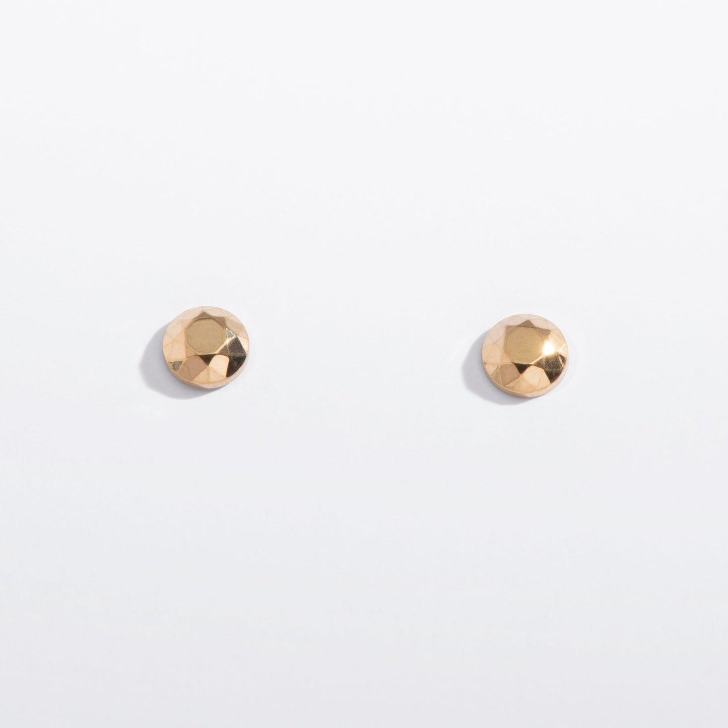 Faceted Circle Flat Back Studs