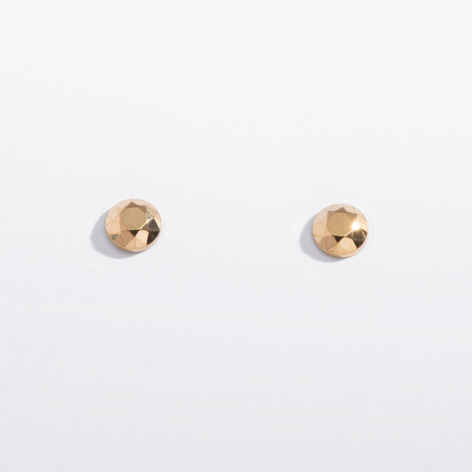 Faceted Circle Flat Back Studs
