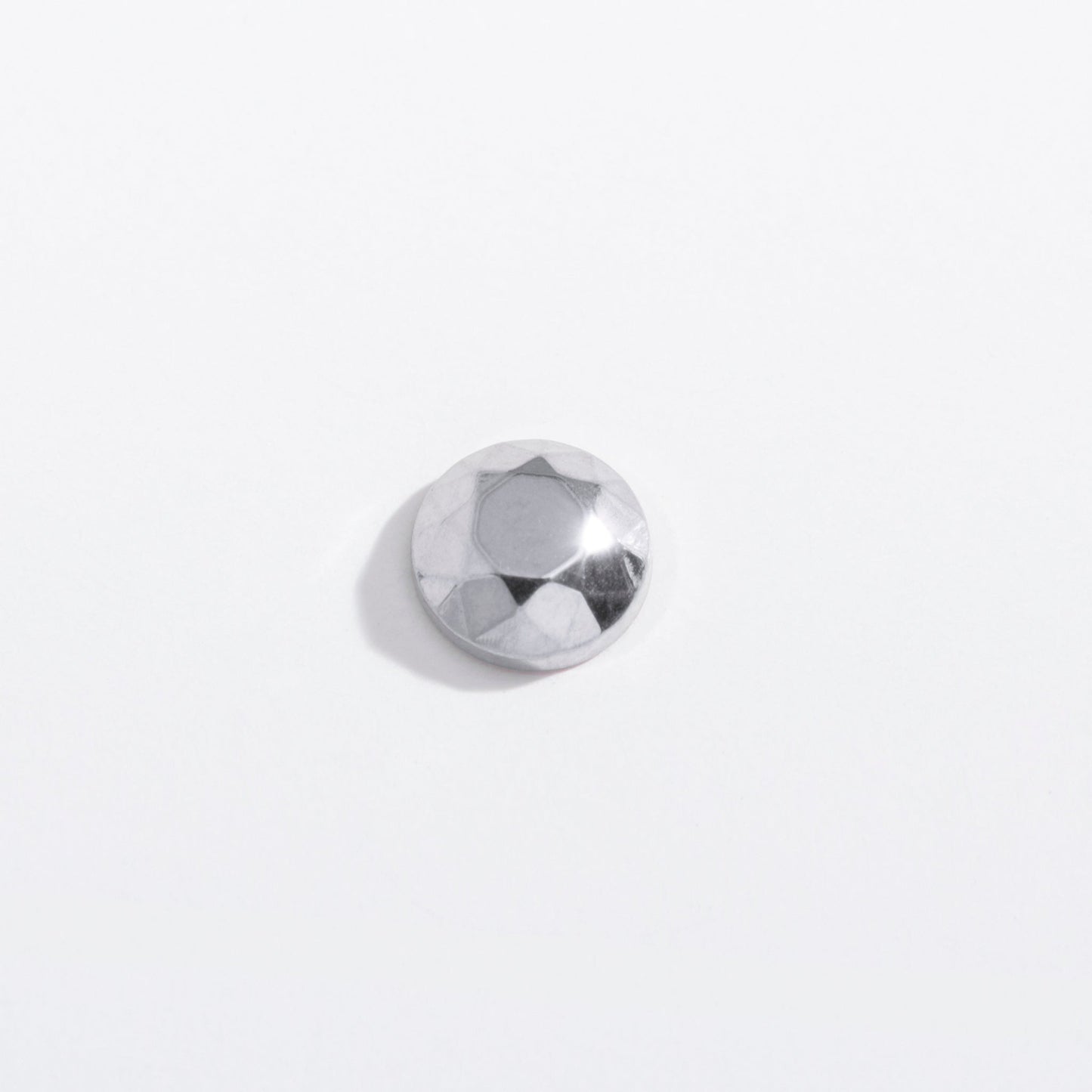 Faceted Circle Flat Back Studs