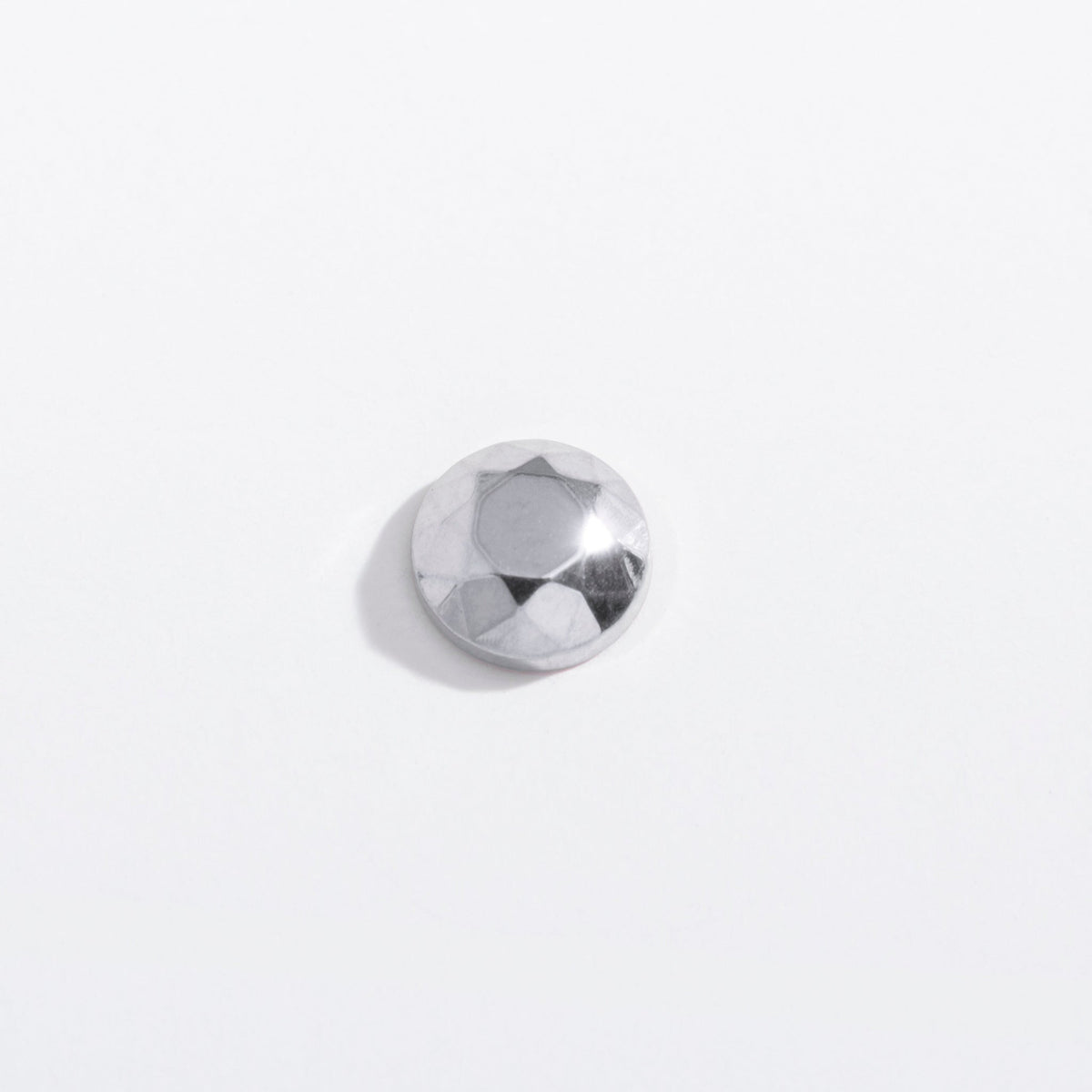 Faceted Circle Flat Back Studs