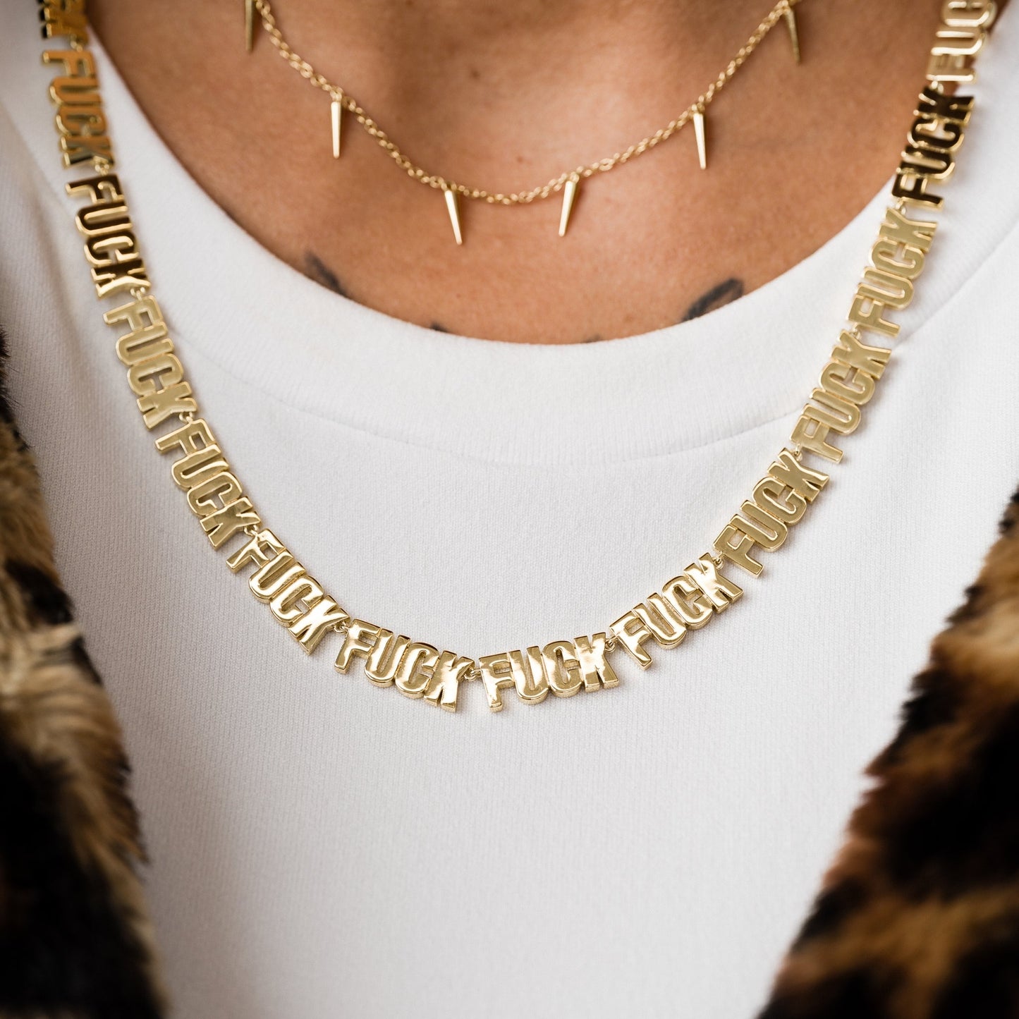 Fuck Fuck Fuck Chain Necklace