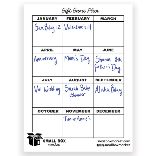 Gift Game Plan (free printable download)