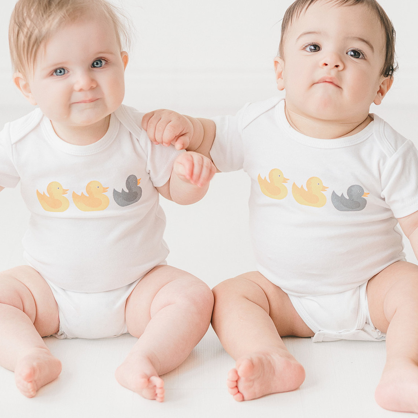 Duck Duck Gray Duck Baby Onesie