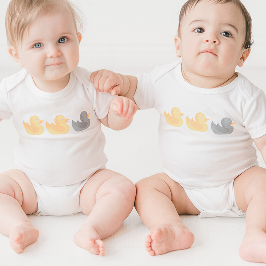 Duck Duck Gray Duck Baby Onesie
