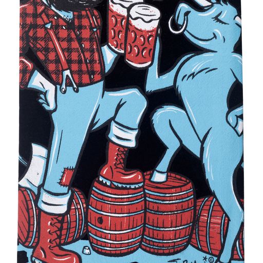 Adam Turman Paul & Babe Cheers! Tea Towel