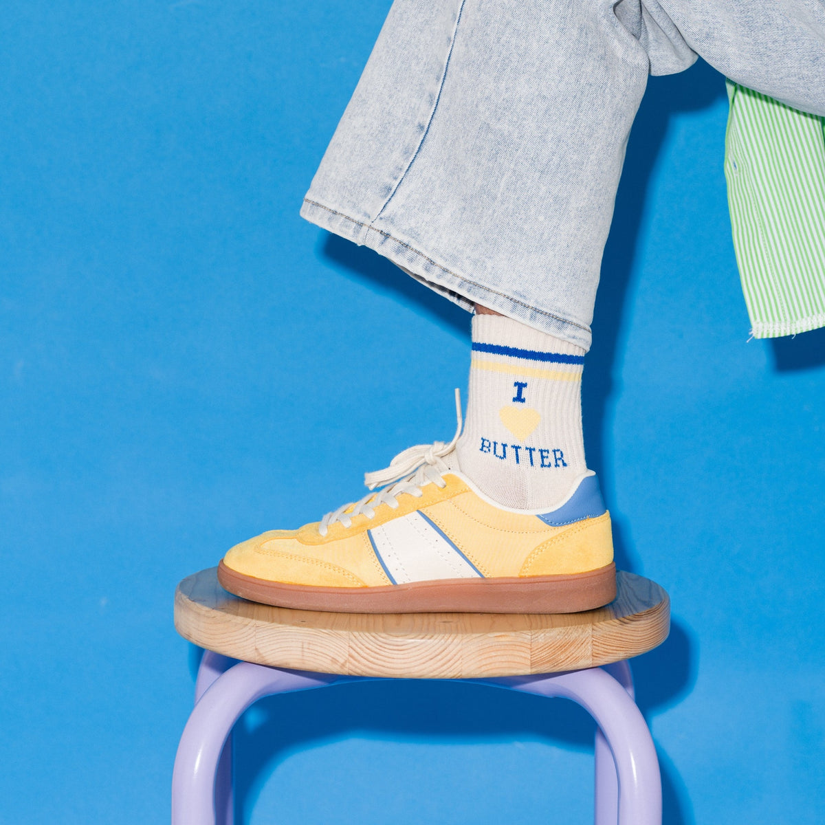 I Heart Butter Quarter Crew Socks