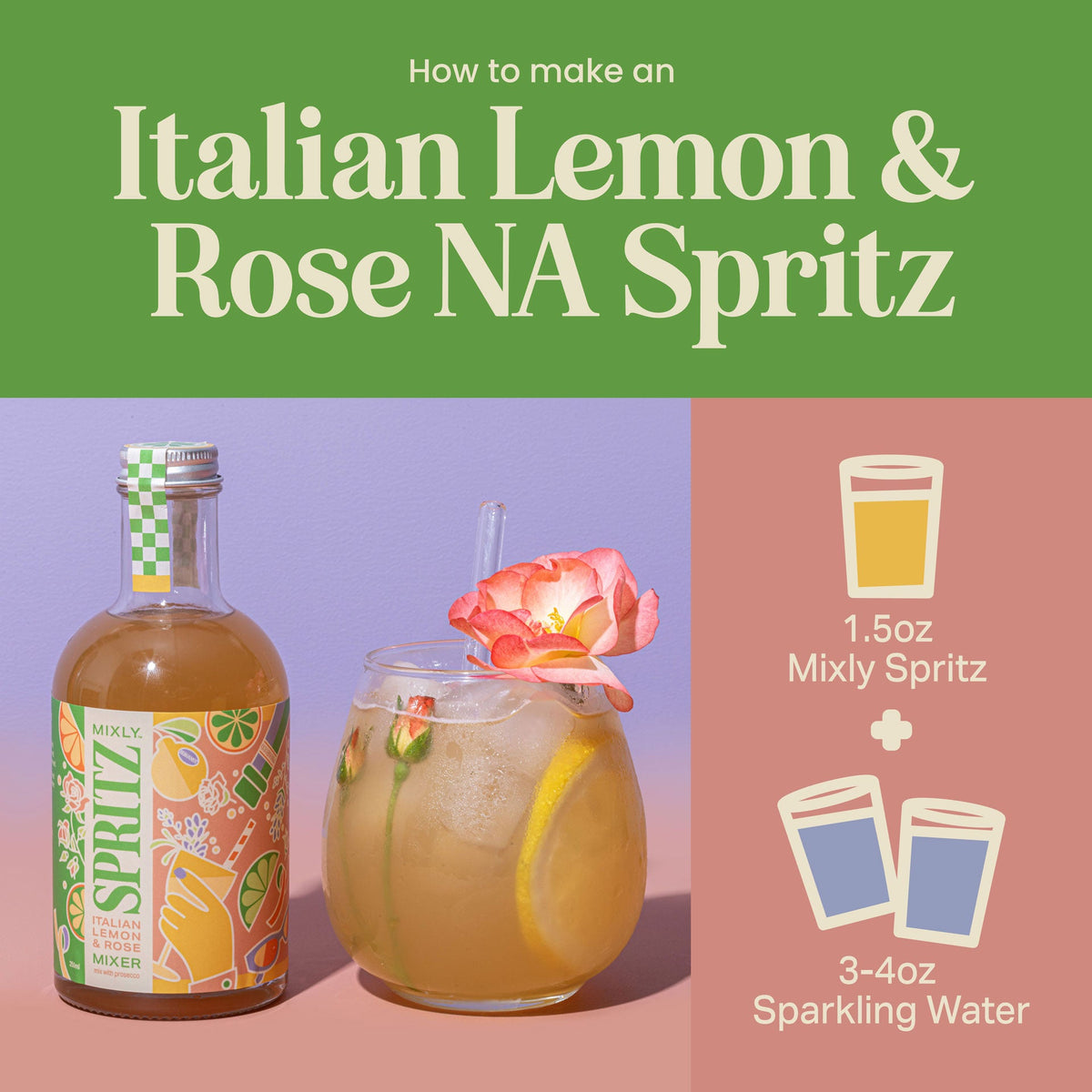 New! Mixly Spritz Mixer Trio | Non Alcoholic Cocktail & Mocktail Gift Set