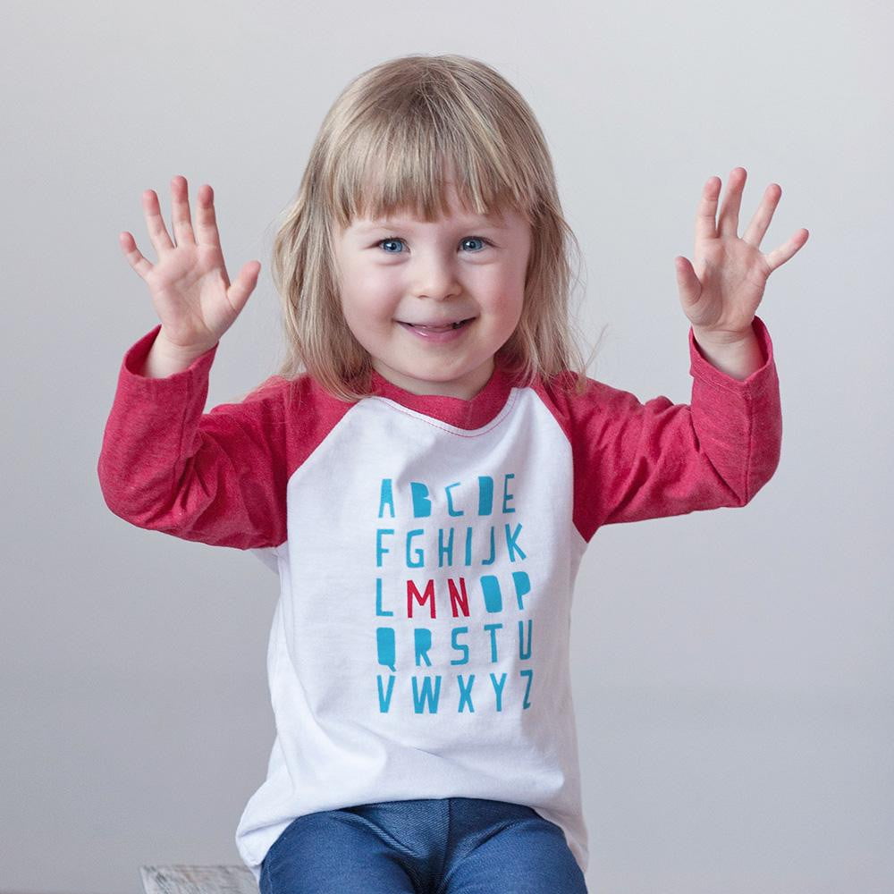 Minnesota Alphabet Raglan Tee