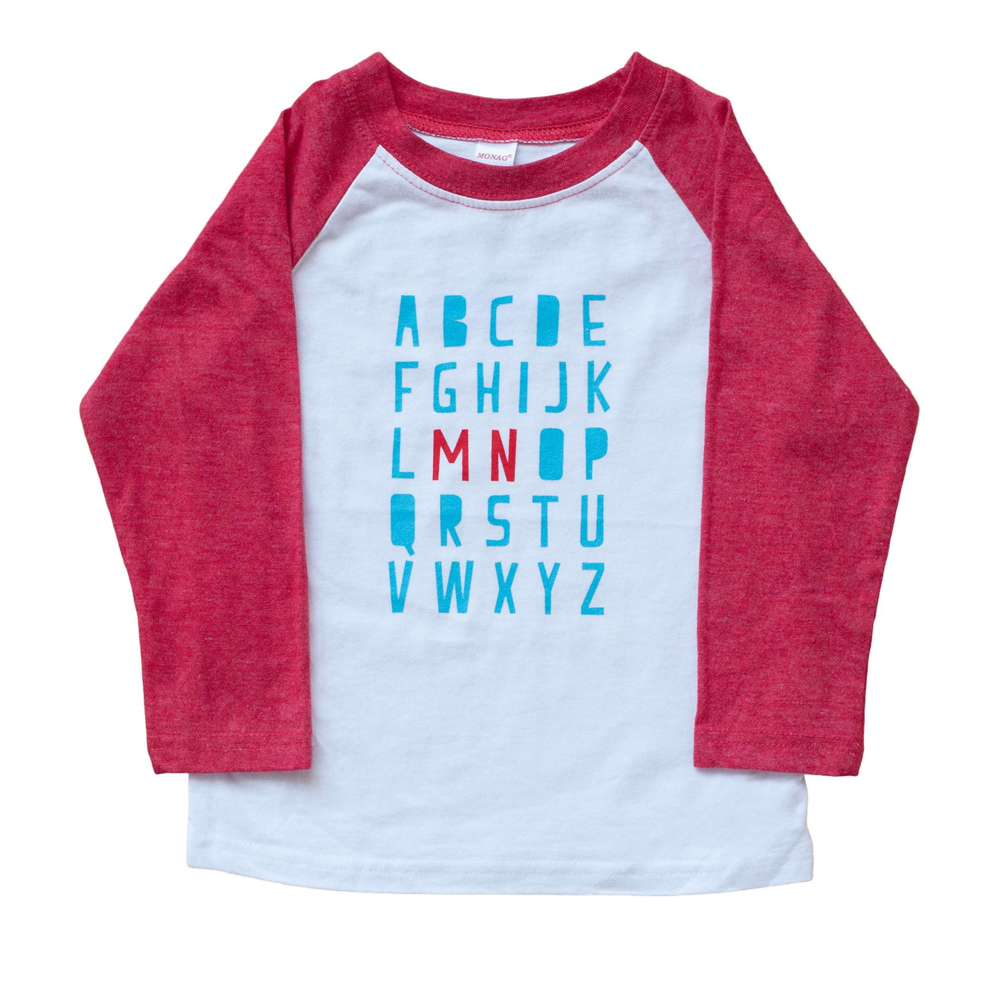 Minnesota Alphabet Raglan Tee