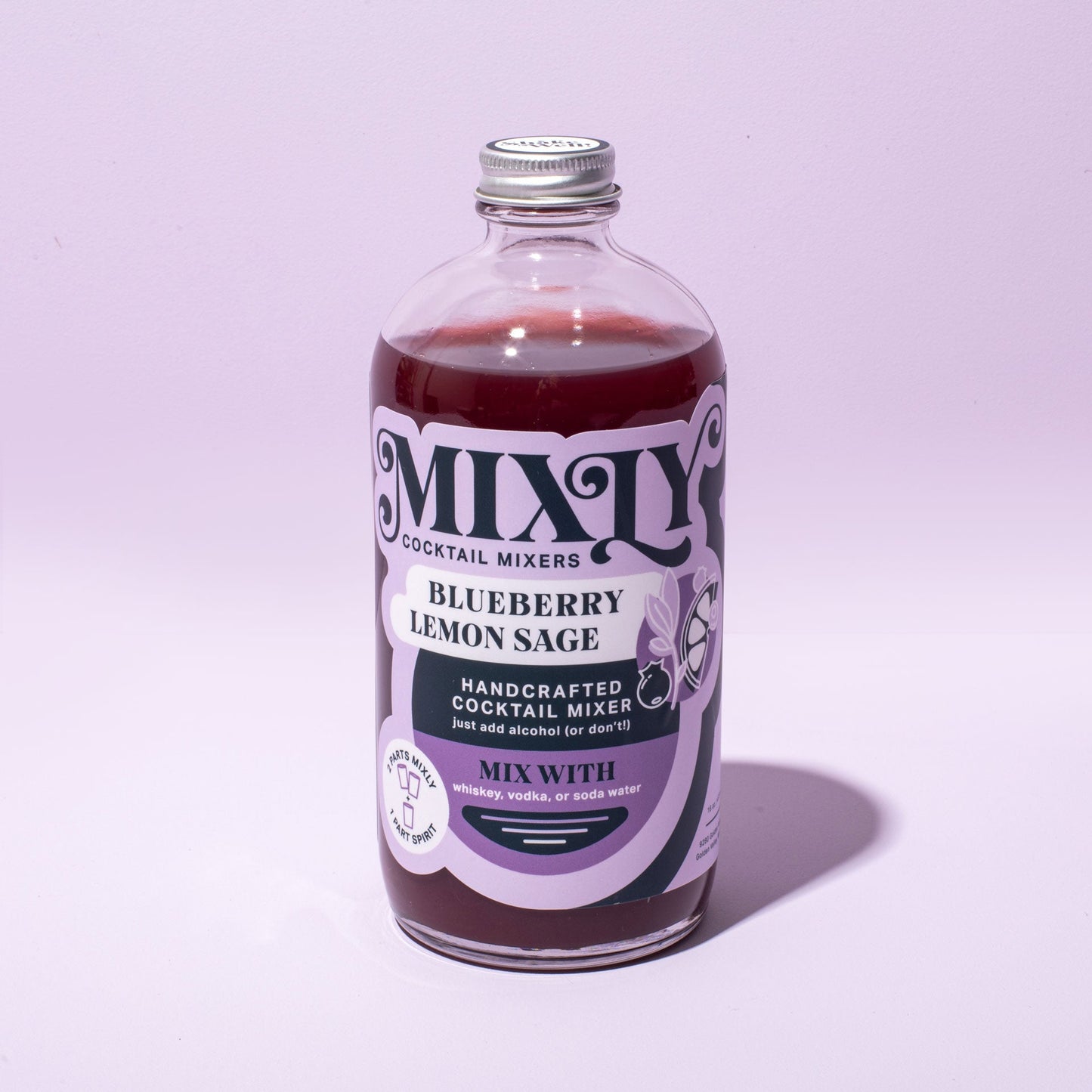 Blueberry Lemon Sage - Whiskey Sour Cocktail & Mocktail Mixer