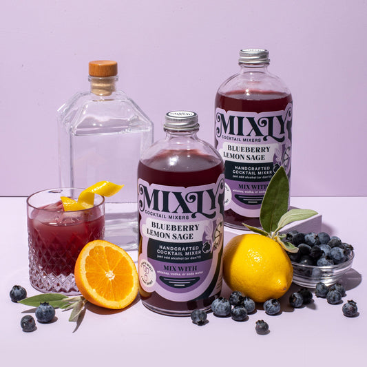 Blueberry Lemon Sage - Whiskey Sour Cocktail & Mocktail Mixer