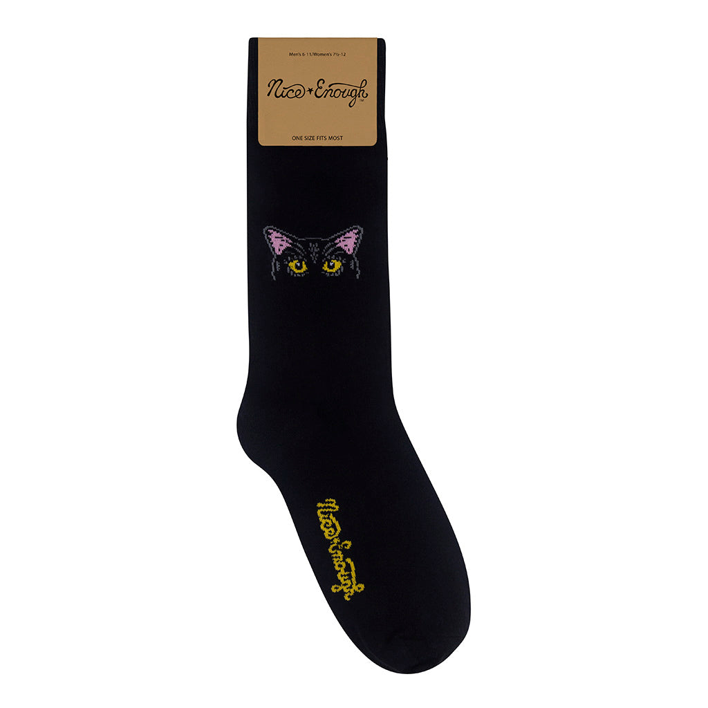 Tinker Black Cat Socks | Nice Enough Merch Co