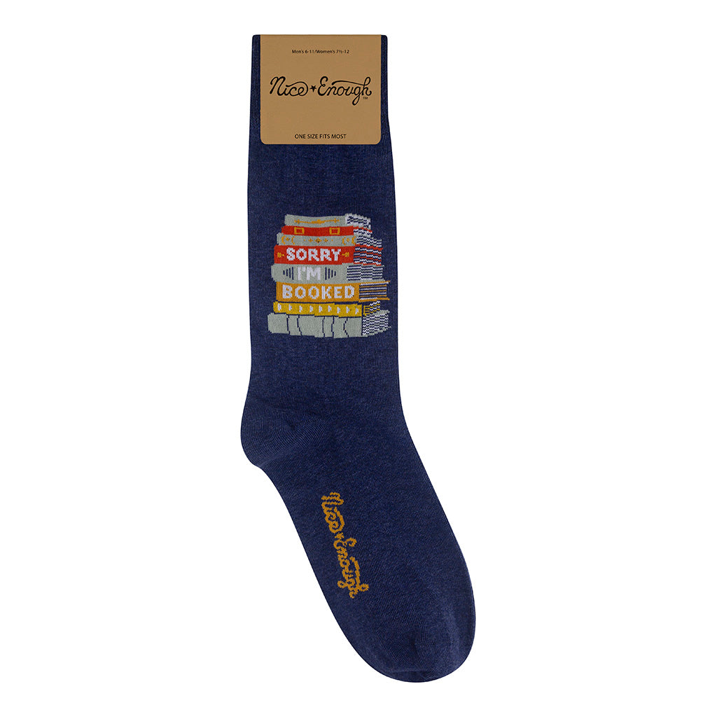 Sorry I’m Booked Socks | Nice Enough Merch Co
