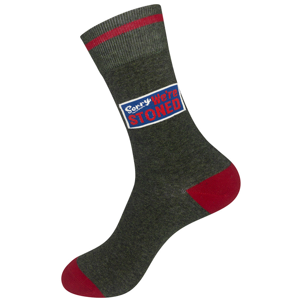 Sorry We're Stoned Socks | Nice Enough Merch Co