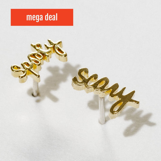 Spooky Scary Script Studs