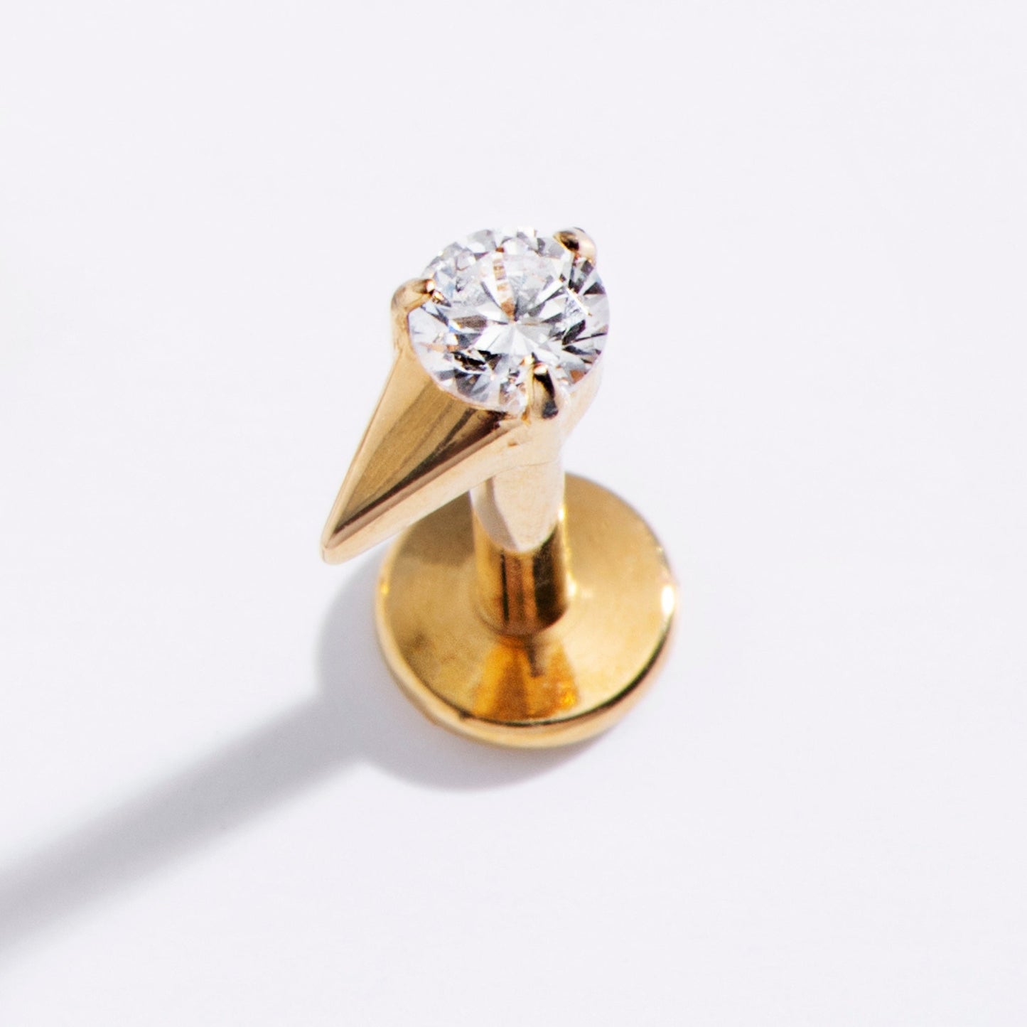 Spike CZ Flat Back Studs