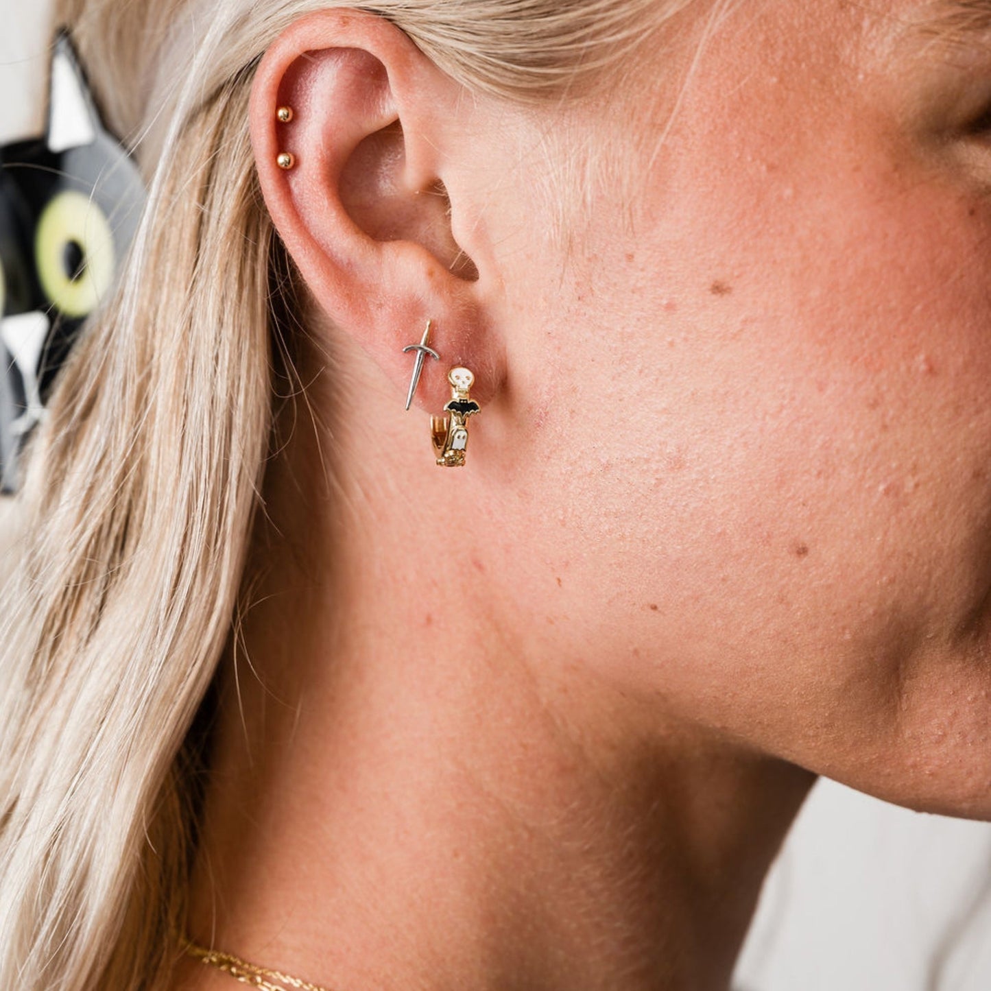 Spooky Huggie Hoops