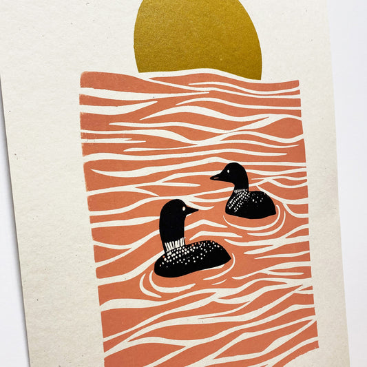 Sunset Swim | 11x14 Silk Screen Print