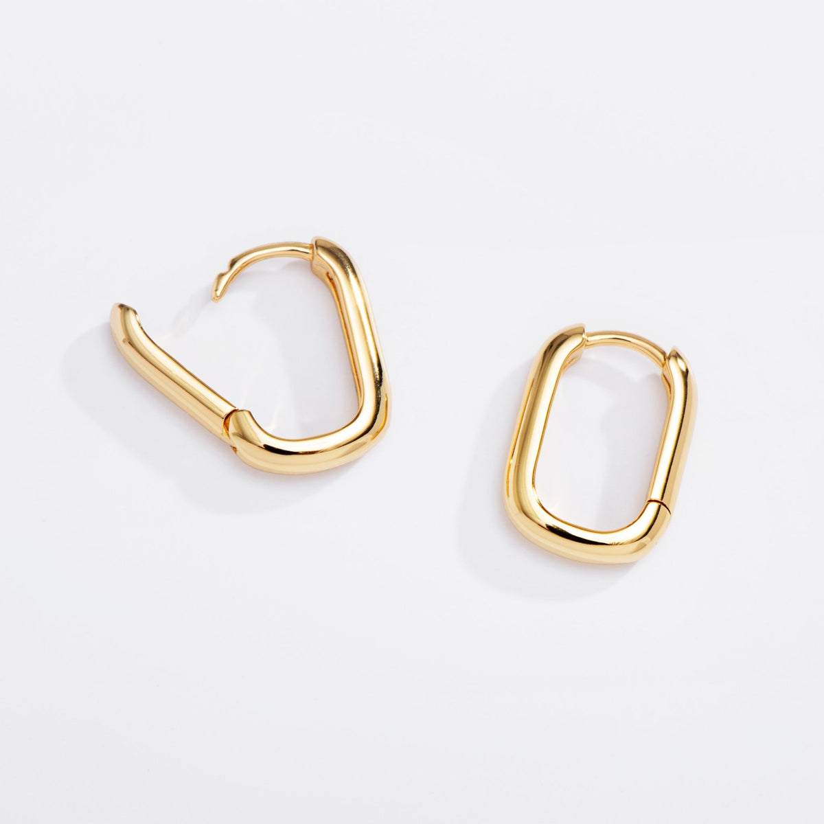 U-Shaped Huggie Hoops