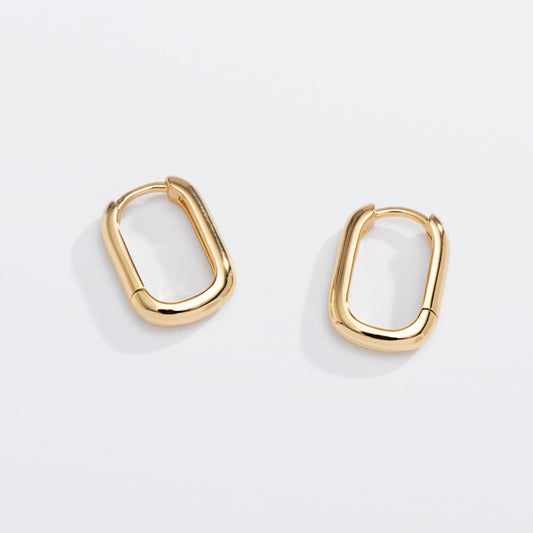U-Shaped Huggie Hoops