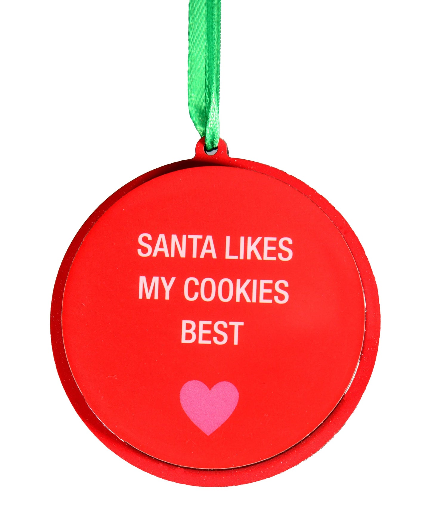 Santa Likes My Cookies Best Christmas Ornament | About Face Designs