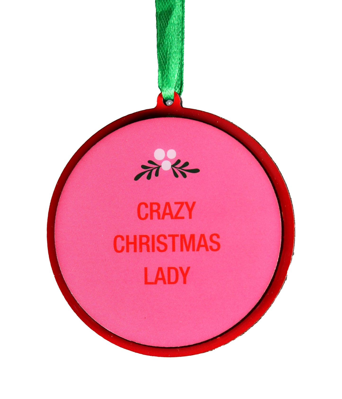 Crazy Christmas Lady Christmas Ornament | About Face Designs