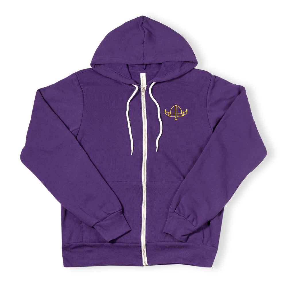 Viking Helmet Zip-Up Hoodie