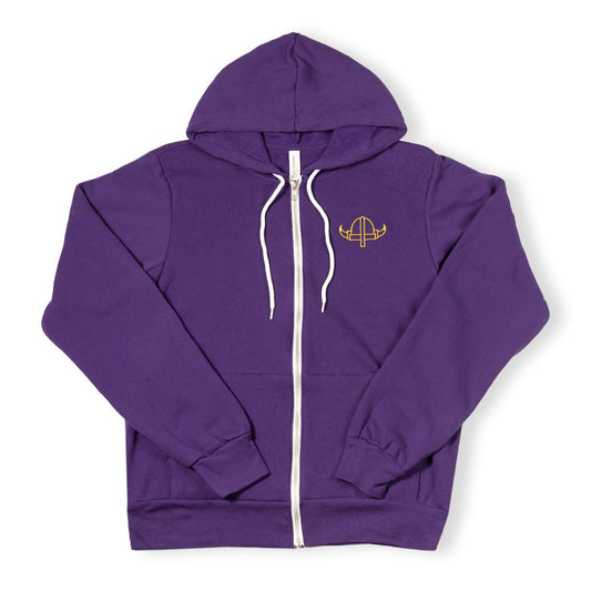 Viking Helmet Zip-Up Hoodie