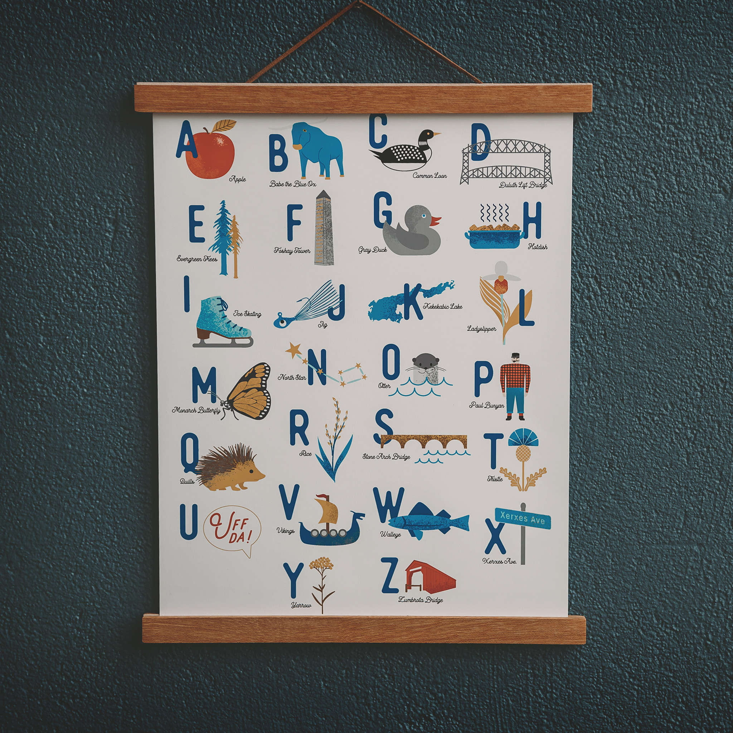 Minnesota Alphabet Art Print
