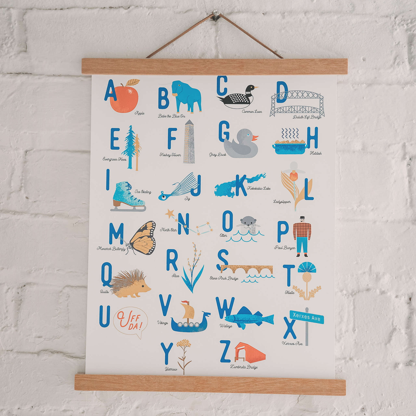 Minnesota Alphabet Art Print