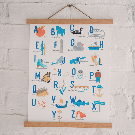 Minnesota Alphabet Art Print