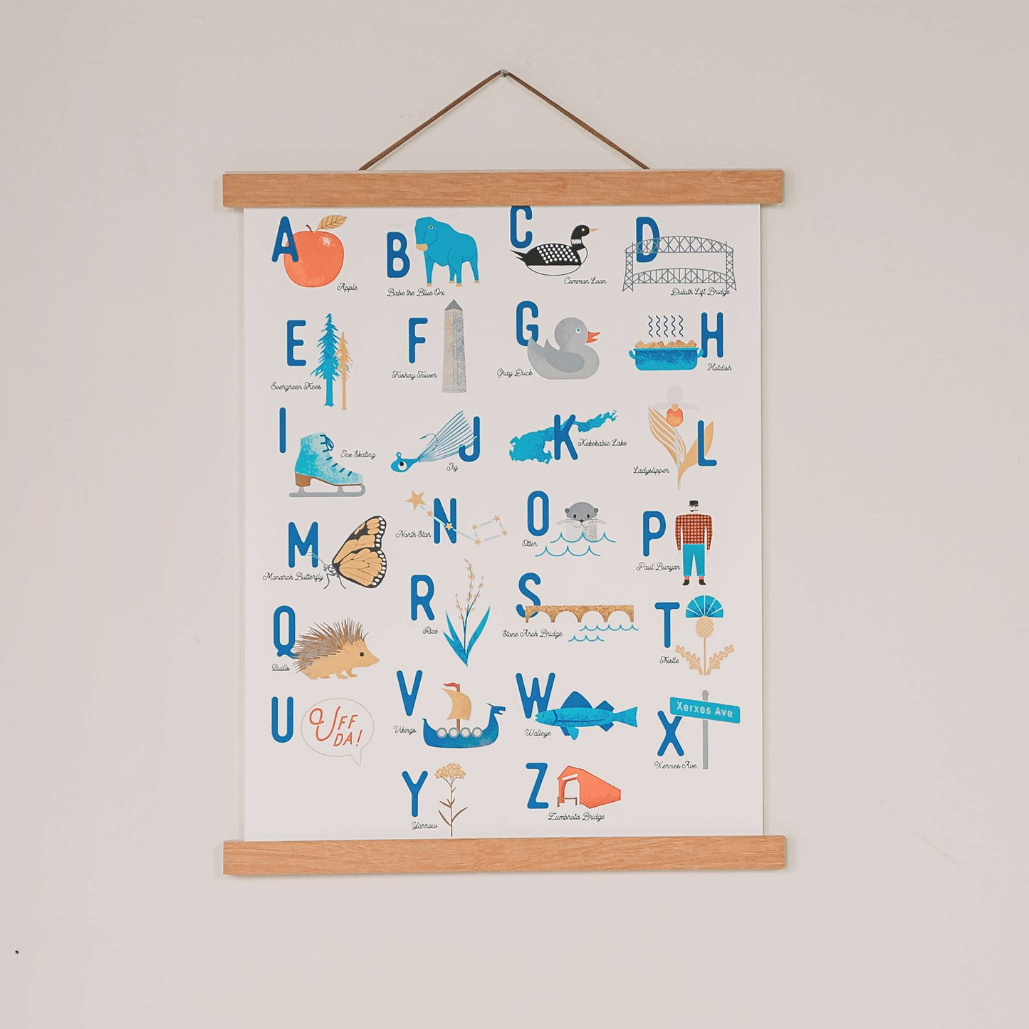 Minnesota Alphabet Art Print