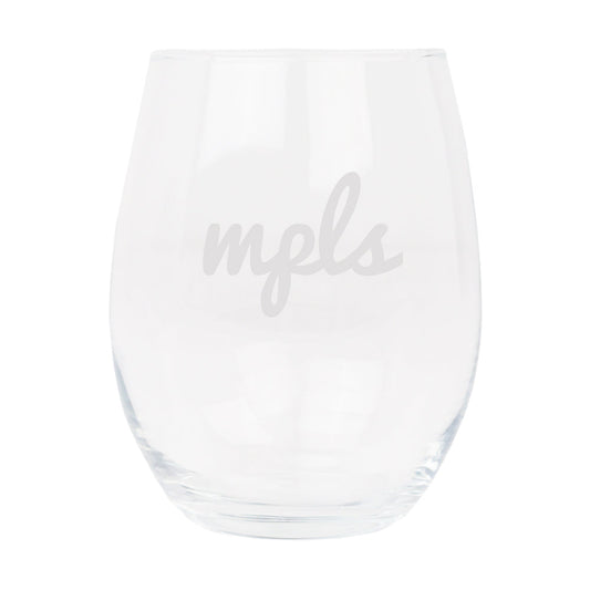 MPLS Script Wine Glass