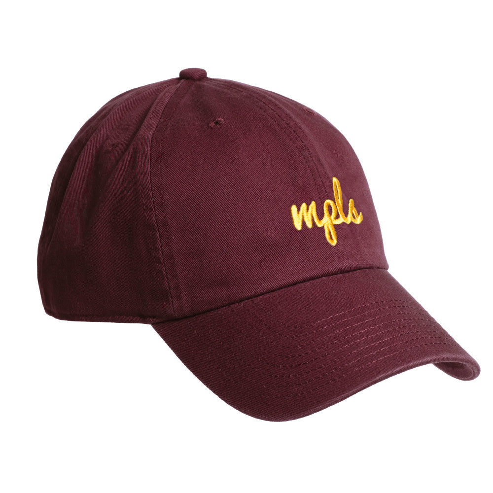 MPLS (Minneapolis) Script Hat- Maroon & Gold