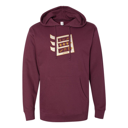 Minnesota Pull Tab Hoodie- Maroon
