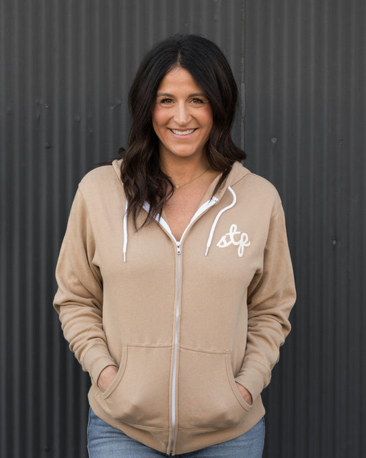 STP Script Zip-Up Hoodie | St. Paul Sweatshirt