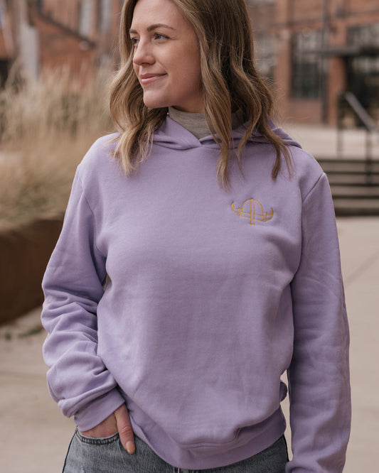 Viking Helmet Women's Cropped Hoodie