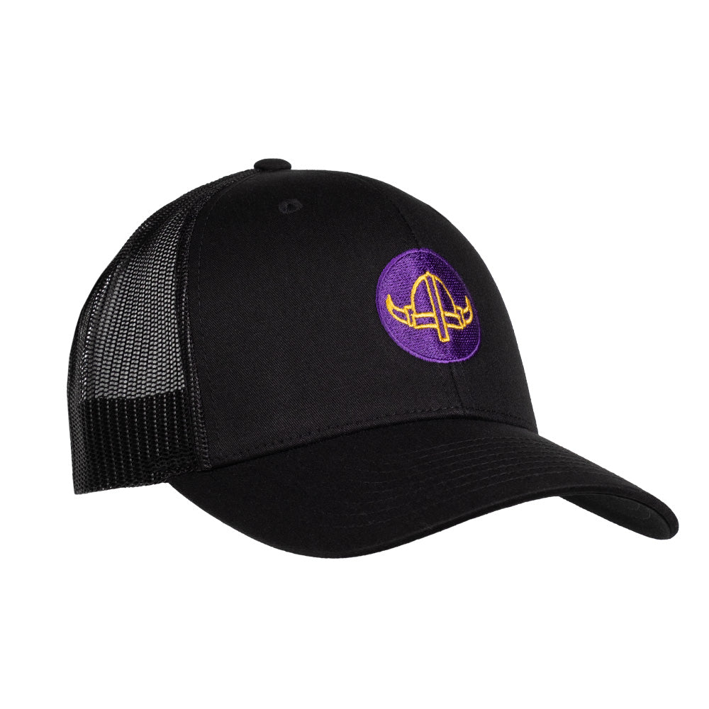 Viking Helmet Snapback Hat - Black